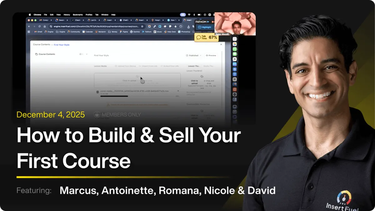 How to Build & Sell Your First Course
