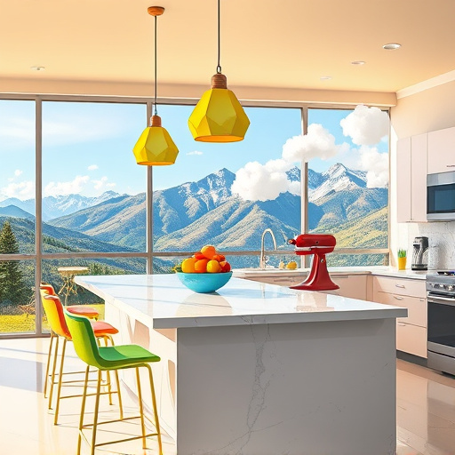 A visually captivating blog cover image themed around "Seasonal Maintenance Tips for Kitchens," featuring a sleek, modern kitchen with futuristic elements such as holographic appliances and streamlined surfaces. Gleaming countertops are illuminated by dynamic lighting, highlighting organized tools including a robotic chef that skillfully dices vegetables mid-air and self-cleaning utensils neatly displayed. The ambiance merges playful innovation with professional efficiency, showcasing the balance of advanced technology and home cooking.
Quirky details like miniature robots fashioned after popular kitchen gadgets, such as a whisk and a spatula, animate the scene as they handle small tasks. Fresh seasonal produce rolls vibrantly across the countertops, enhancing the lively atmosphere. Above, floating shelves present jars of colorful spices that appear to dance, emphasizing the significance of freshness and variety in cooking.
An abstract mural on the far wall depicts a seasonal landscape transitioning from summer fruits to autumn pumpkins, symbolizing change and adaptation. The color palette harmonizes refreshing greens, cheerful yellows, and warm autumnal oranges against a sleek metallic backdrop, epitomizing modernity.
The environment complements the kitchen's dynamic; a large window frames a sleek urban skyline outside, contrasting with the cozy warmth of the kitchen within. This juxtaposition adds depth, suggesting that attention to seasonal shifts can enrich culinary experiences at home, even amidst a busy lifestyle. The entire artwork invites readers into an imaginative yet informative realm of kitchen care, celebrating functionality and innovation.