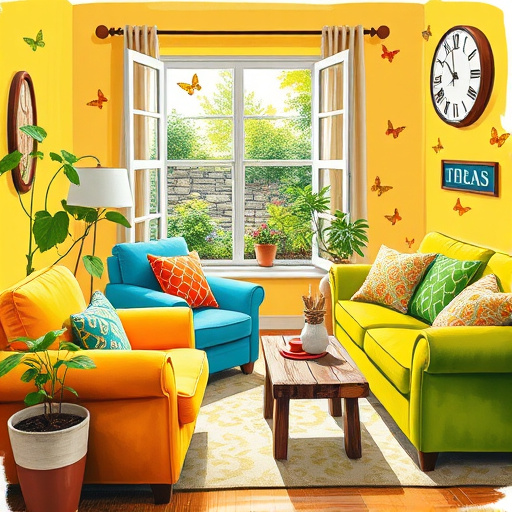 A digitally illustrated blog cover image depicting a cozy and modern kitchen design centered around 900mm high kitchen cabinets. The sleek, matte white cabinets prominently feature a well-organized display of kitchenware and decor. Lush, colorful plants sit atop the cabinets, while a whimsical oversized coffee cup rests slightly askew on the counter, contributing to a relaxed atmosphere. Warm sunlight filters through a nearby window, casting gentle shadows on a textured wooden floor that enhances the inviting ambiance. A vintage glass jar filled with vibrant spices adds a pop of color, complemented by a small decorative sign on the wall that infuses a sense of homey charm. Soft pastel walls create a serene backdrop, harmonizing with the cabinets, while quirky abstract art pieces provide a personal touch without overwhelming the scene. Playful kitchen tools, including a cartoon character-shaped lemon squeezer and a state-shaped cutting board, add a fun element to the functionality. The overall color palette blends soft whites, warm woods, and vibrant accents, creating a visually appealing contrast that feels modern and accessible, making it a perfect cover for a blog focused on kitchen design, organization tips, and innovative storage solutions.