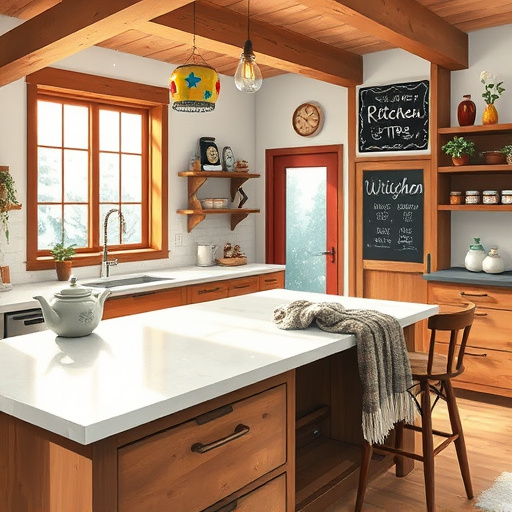 A captivating blog cover image centered on "kitchen cabinets 3D model free download," featuring a beautifully arranged kitchen with elegant, intricately designed cabinets in various styles. The composition includes modern sleek finishes and rustic wooden textures, emphasizing versatility. Open cabinets reveal a colorful assortment of neatly organized kitchenware, spices, and cooking gadgets. Playful elements, like a whimsical cat-shaped teapot and vibrant hanging herbs, add charm. Warm, welcoming lighting creates soft shadows, enhancing the depth of the cabinetry. The cozy kitchen setting includes a wooden dining table with fresh ingredients, a cutting board, and a cookbook, suggesting culinary adventure. Quirky details like a silly-label olive oil bottle and a kitchen utensil wall clock enrich the scene. The High Renaissance art style employs rich, harmonious colors—deep reds, earthy browns, and gold accents—creating a timeless, sophisticated ambiance that highlights the beauty and functionality of kitchen cabinets while inspiring design creativity.