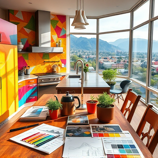 A captivating blog cover image for "Home Remodeling Inc" depicts an elegant high-Renaissance style interior featuring intricate architectural details. The focus is a partially renovated room, harmoniously blending classic and modern aesthetics. Exposed brick walls are complemented by ornate moldings, while a stunning chandelier casts soft, warm light throughout the space. One corner showcases a lush indoor garden filled with verdant plants and blooming flowers, introducing vibrancy and life to the scene.
The atmosphere is calm yet sophisticated, evoking creativity and transformation. Quirky details include an oversized paintbrush resting against a decorative column, its bristles dipped in a rainbow of colors, and a playful cat peeking out from under a stylish sofa, adding whimsy. A brightly colored toolbox sits on an intricately woven Persian rug, suggesting ongoing home improvement projects.
Large windows in the background are framed with elegant drapes, allowing soft, golden light to accentuate the room's textures. The ceiling features mural-like clouds painted to resemble a serene sky, contributing to a hopeful feeling of new beginnings. The color palette blends soft pastels with richer emerald and gold hues, enhancing the luxurious and inviting tone, perfect for attracting readers interested in home remodeling and design.