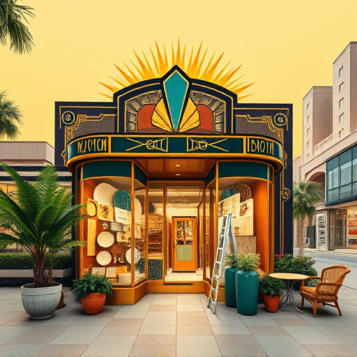 Alt text: "A vibrant and intricately designed kitchen showcasing traditional African cabinets adorned with ornate patterns and unique carvings of fruits and vegetables, symbolizing abundance and the theme of 0 financing. Playful anthropomorphic utensils dance around the kitchen, creating a fun and creative culinary atmosphere. The warm, sunlit interior features earthy tones of ochre, deep greens, and rich browns, accented by vibrant reds and oranges. Clay pots and woven baskets add to the cozy, homely environment, embodying the essence of financial freedom and the charm of traditional artistry through bold, geometric patterns typical of African art."
