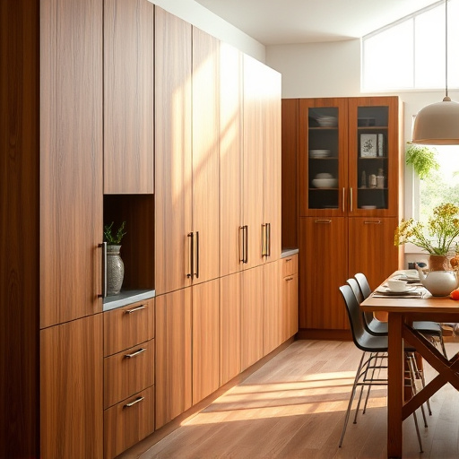 A surrealistic interpretation of a contemporary kitchen upgrade in Park City, Utah, features pots and pans floating above a sleek, modern countertop under an oversized window. This window is framed by whimsical trees, revealing the majestic, gently swaying mountains of Park City in the background. The color palette includes soft pastels and vibrant accents like mint greens, warm corals, and sky blues, creating a calm yet cheerful atmosphere. Unique appliances add whimsy, with a refrigerator showcasing mountain landscape patterns and an oven displaying a smiling face that emits colorful steam shaped like dreamy clouds. An array of fruits and vegetables on the counter takes on imaginative forms, including a pineapple that resembles a mini ski resort. The kitchen island flows like a river with fish swimming through it, symbolizing freshness and vitality. Sunlight filters through the windows, casting colorful shadows and patterns on the floor, enhancing the sense of wonder and creativity in this whimsical culinary oasis that blends the art of cooking with the beauty of its surrounding landscape in Park City.