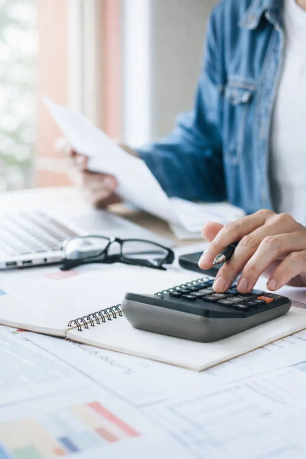 Working hand at desk