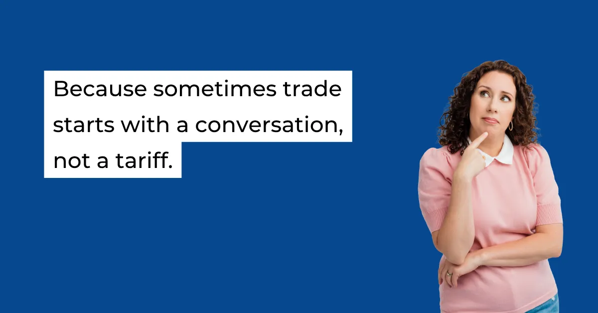 Blog title graphic featuring a partial view of Earth with the headline: 'When Trade Feels Personal: Where Could I Fit in All This?' displayed on a soft beige background.