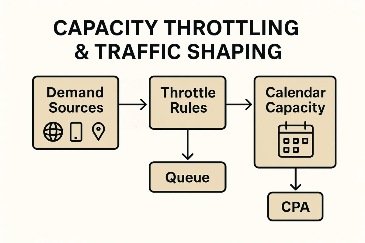 Capacity Throttling & Traffic Shaping: Keep CPA Kept While Calendars Stay Full