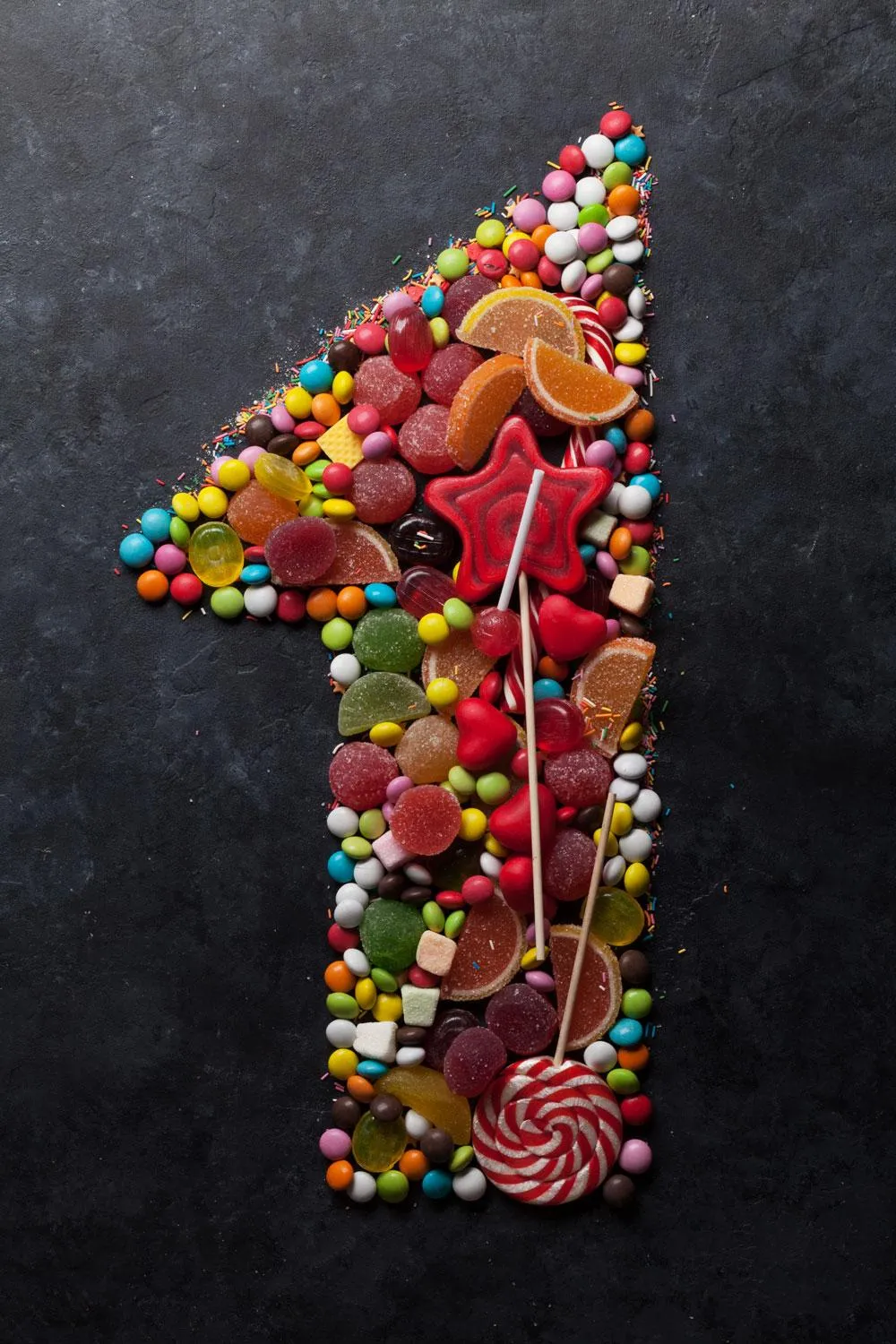 En 1:a gjord av godis