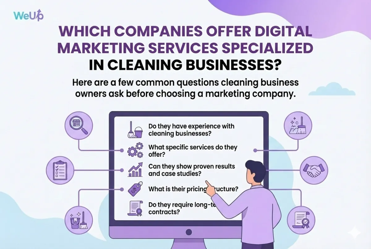 Which companies offer digital marketing services specialized in cleaning businesses?