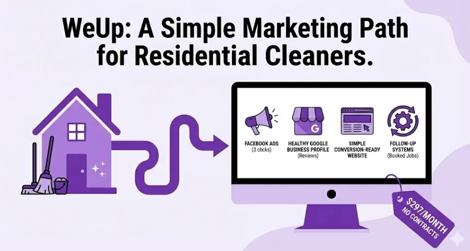 Where can I find marketing firms that focus on residential cleaning services?
