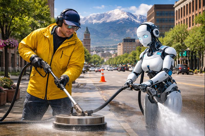 pressure washing with AI Receptionist Colorado Springs