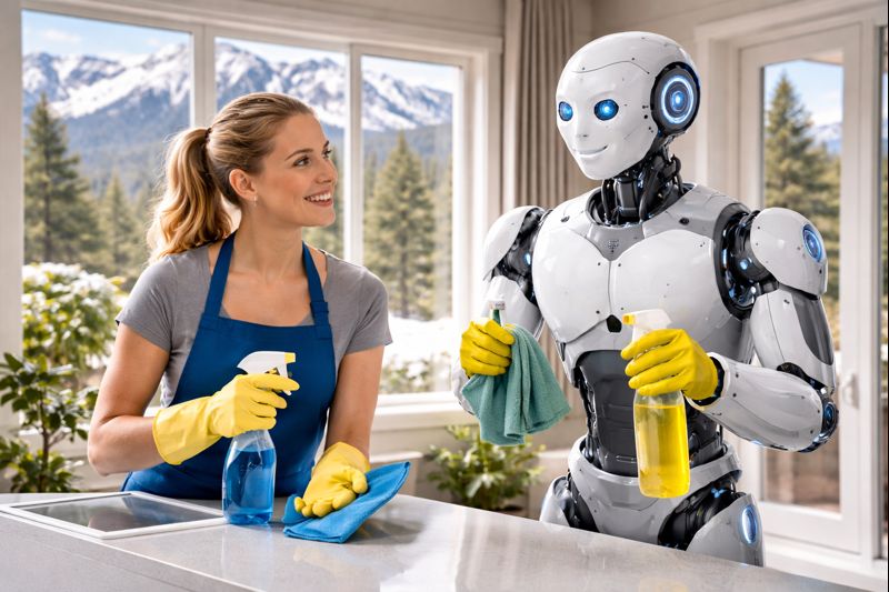 CLeaning with AI Receptionist in Colorado Springs