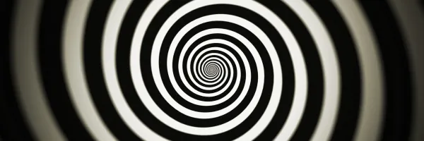 Picture of a black and white spiral