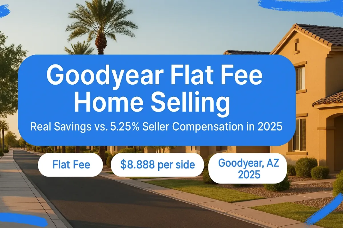 Goodyear Flat Fee Home Selling: Real Savings vs. 5.25% Seller Compensation in 2025
