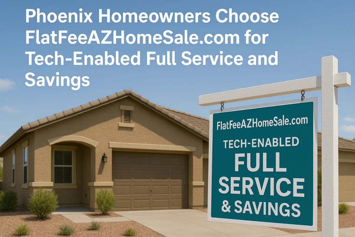 Phoenix Homeowners Choose FlatFeeAZHomeSale.com for Tech-Enabled Full Service and Savings