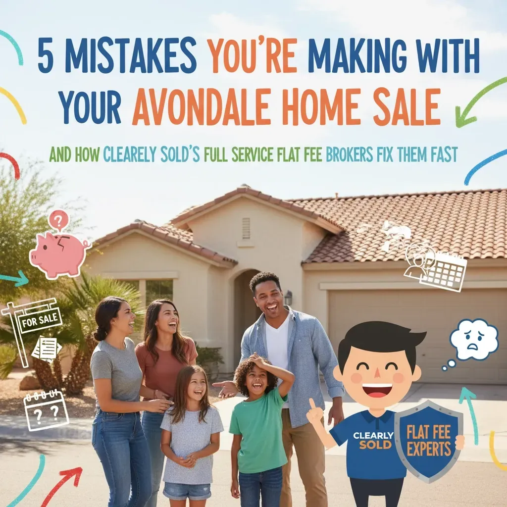 5 Mistakes You're Making with Your Avondale Home Sale (And How Clearly Sold's Full Service Flat Fee Brokers Fix Them Fast)