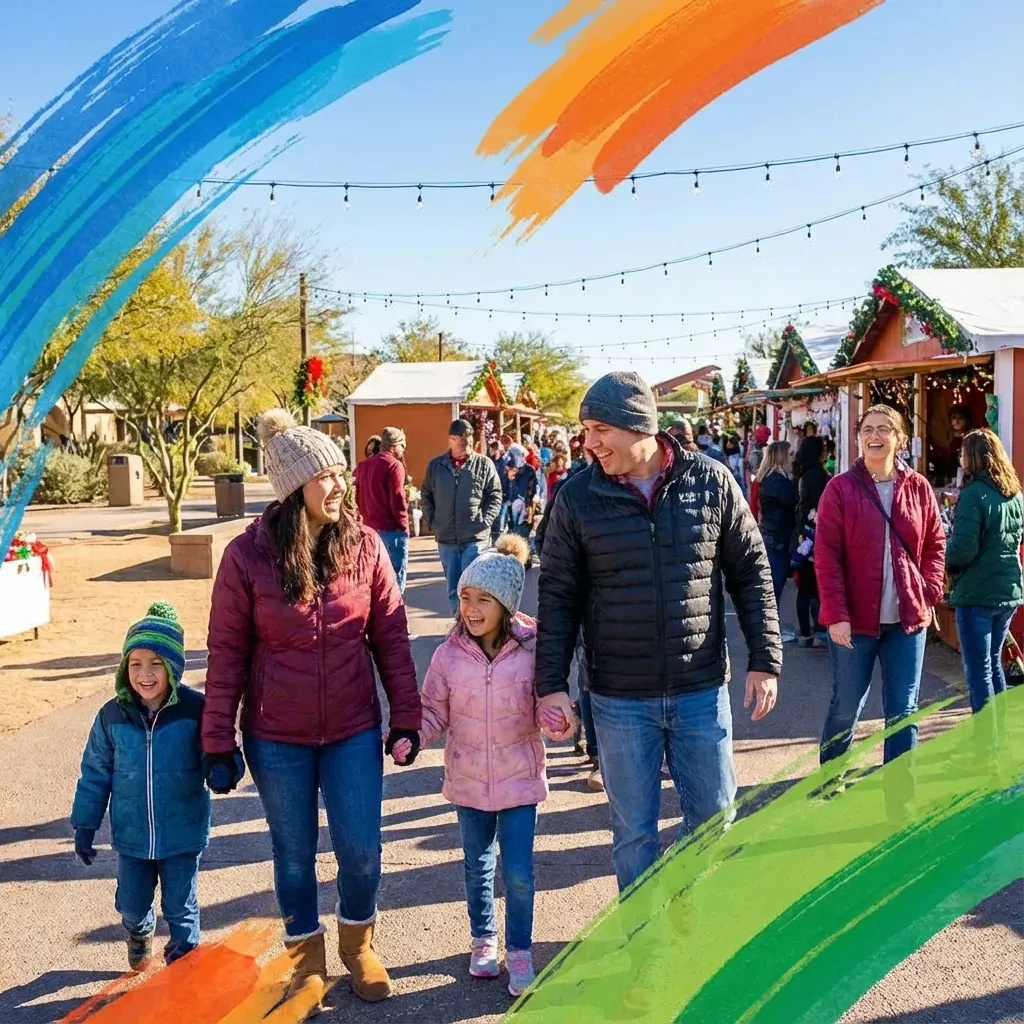 December events in Avondale AZ with families at light displays, festive markets, parades, and community fun.