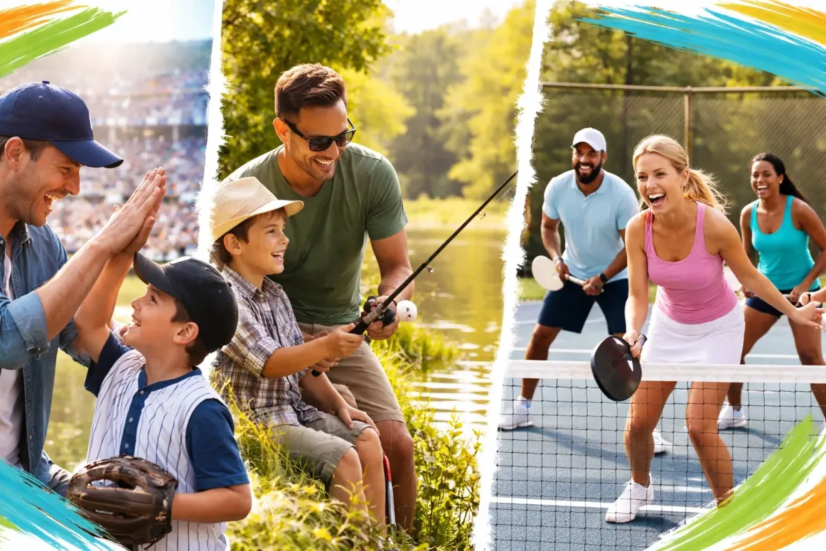 Families enjoying a sunny day at the Surprise Community Park and Urban Lake in Surprise, Arizona.