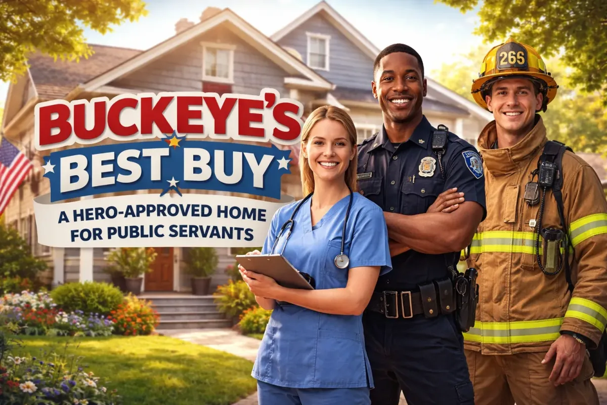 A beautiful single-story corner lot home in Buckeye, Arizona, featuring a tile roof and landscaped front yard, perfect for city and county employees.