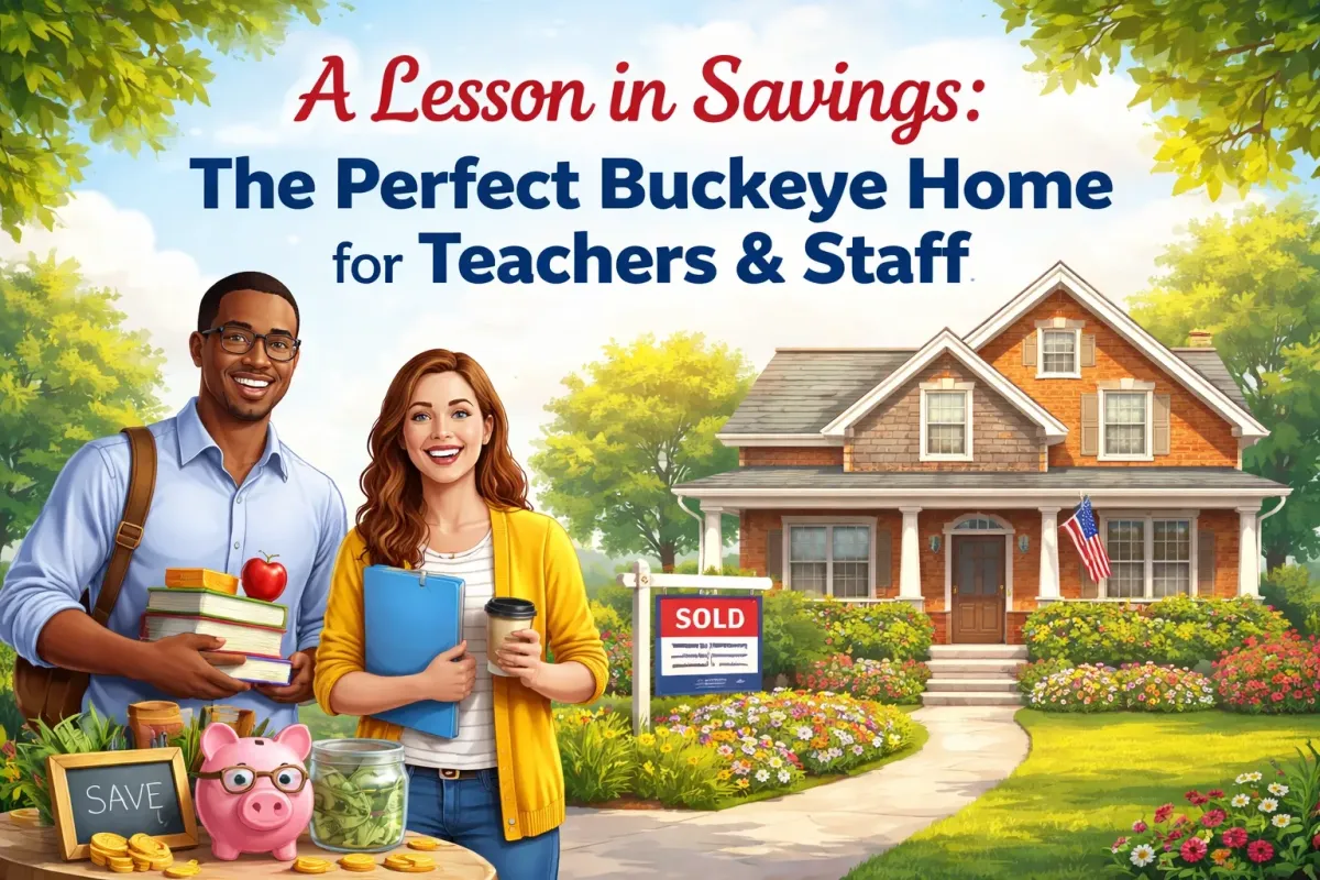 Modern kitchen and living area of a Buckeye home, perfect for local teachers and school administrators looking for a move-in ready space.