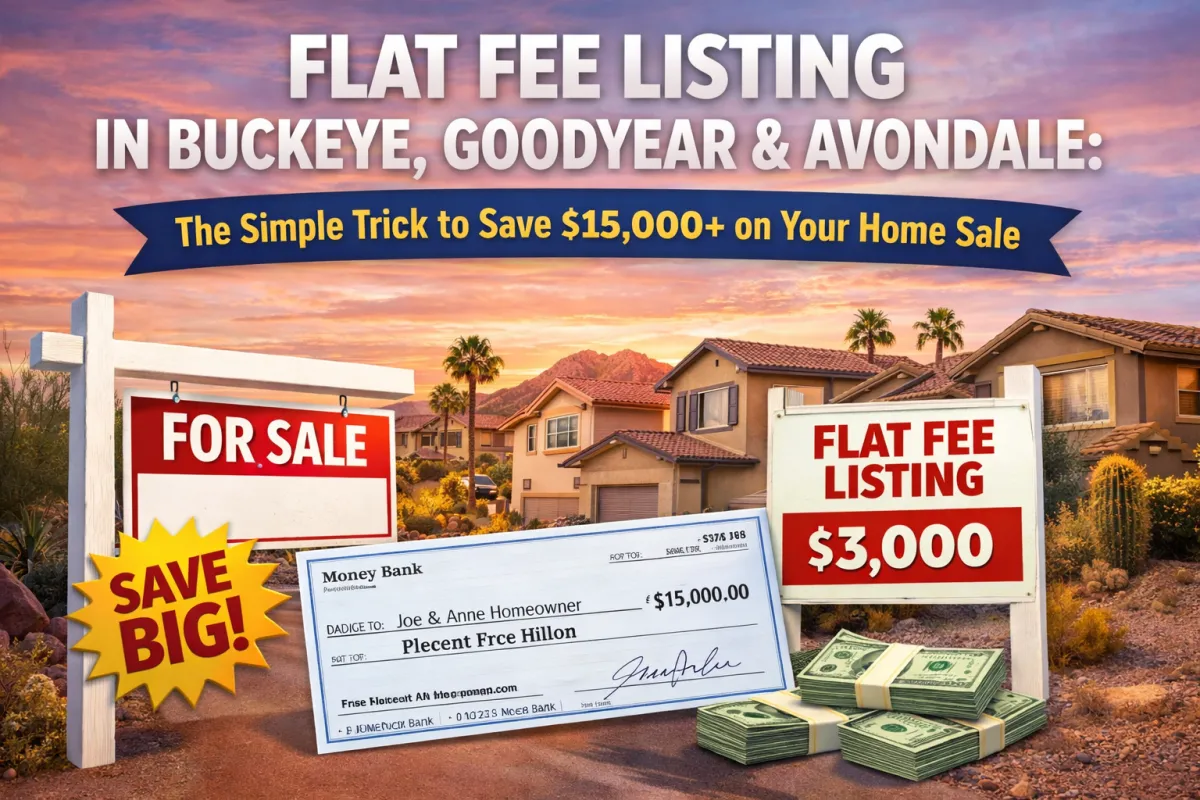 Flat Fee Listing in Buckeye, Goodyear & Avondale: How Arizona Sellers Save $15,000+ in 2026