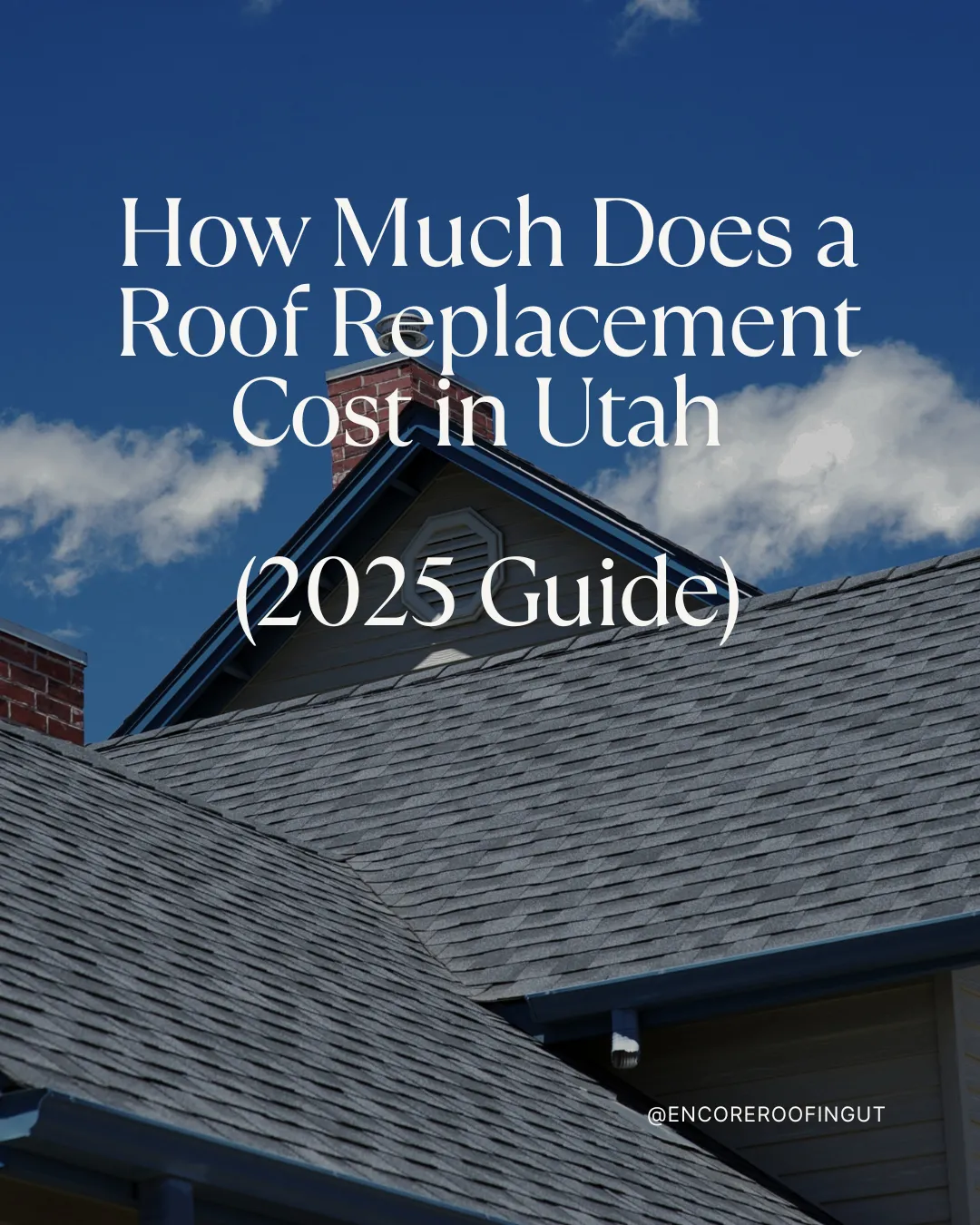Utah home with a new asphalt shingle roof replacement