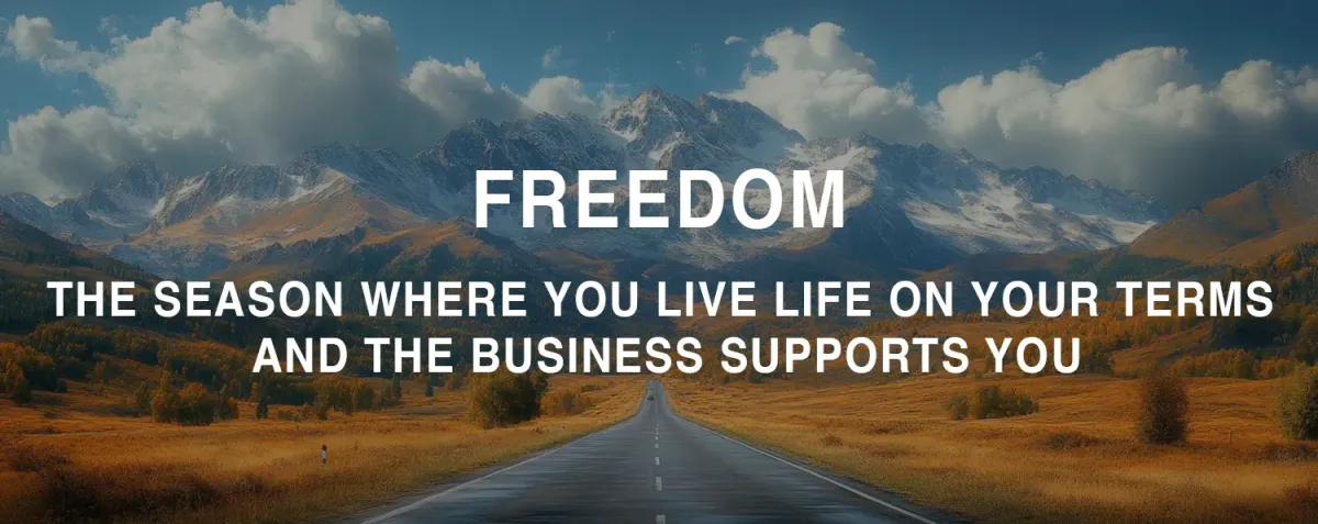 Step 5: Freedom - The Season Where You Live Life on Your Terms and the Business Supports You