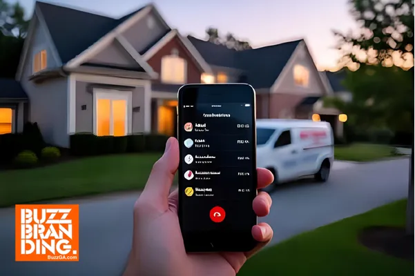 hand holding cellphone at twilight getting after-hours service calls