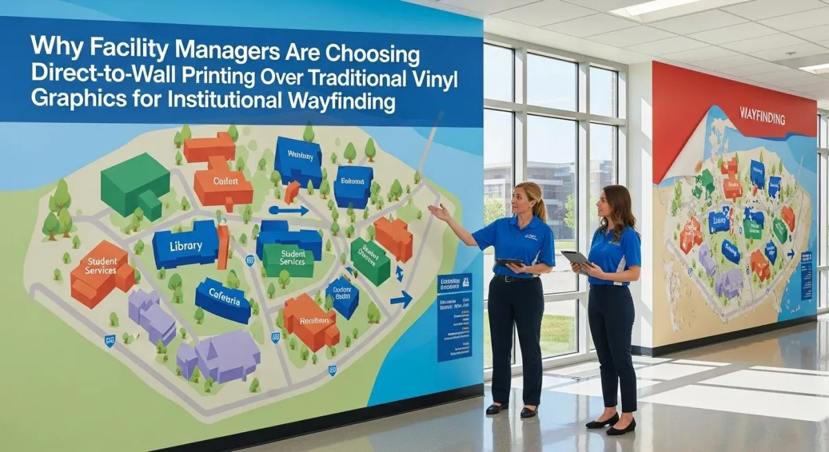 Why Facility Managers Are Choosing Direct-to-Wall Printing Over Traditional Vinyl Graphics for Institutional Wayfinding