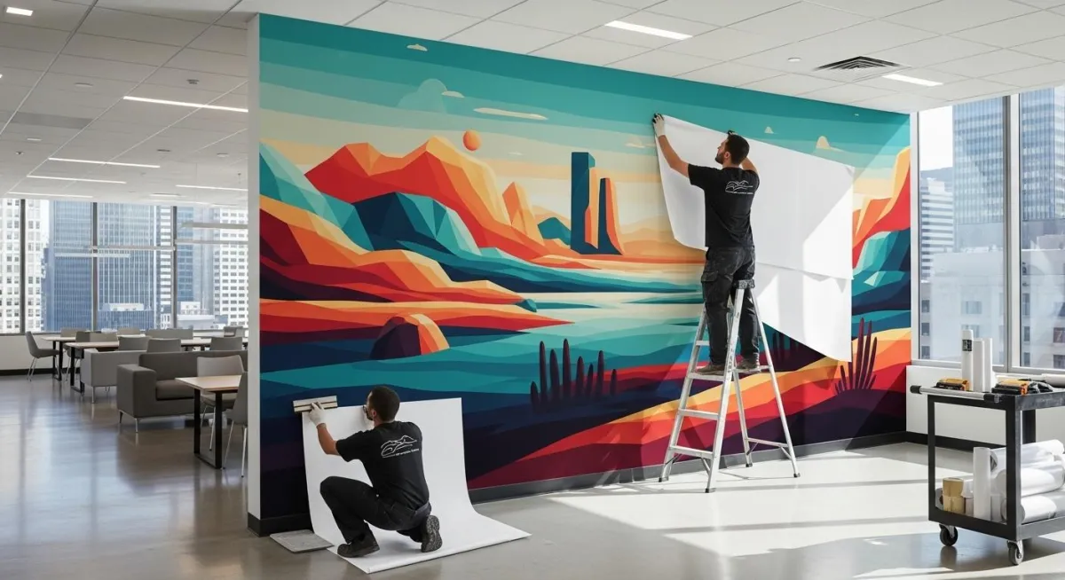 Comparing Direct-to-Wall Printing and Vinyl Graphics for Rapid Corporate Office Interior Branding