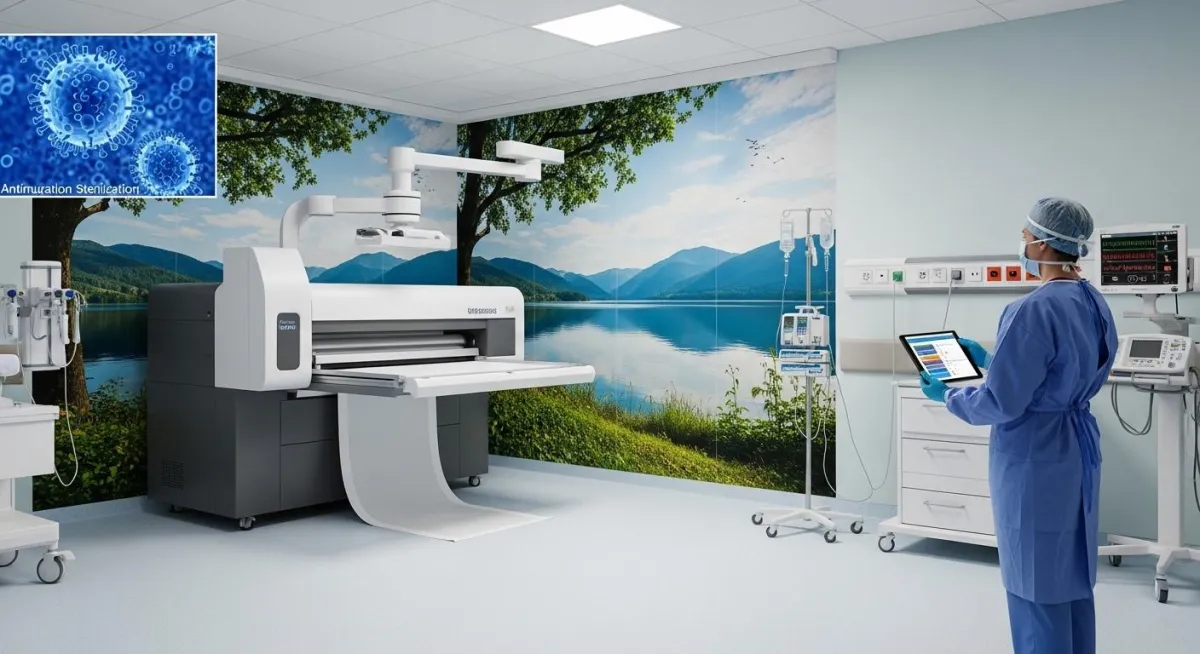 Integrating High-Resolution Wall Printing with Clinical Sterilization Protocols for Safer Healthcare Environments
