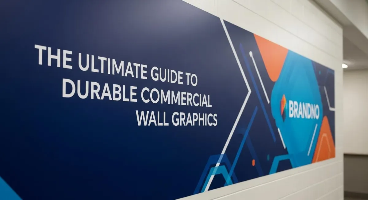 Durable direct-to-wall printed commercial wall graphics in a high-traffic facility