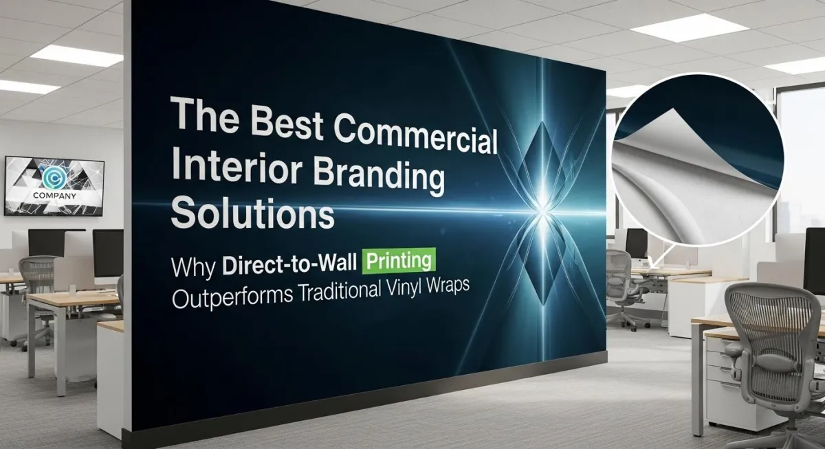 The Best Commercial Interior Branding Solutions: Why Direct-to-Wall Printing Outperforms Traditional Vinyl Wraps
