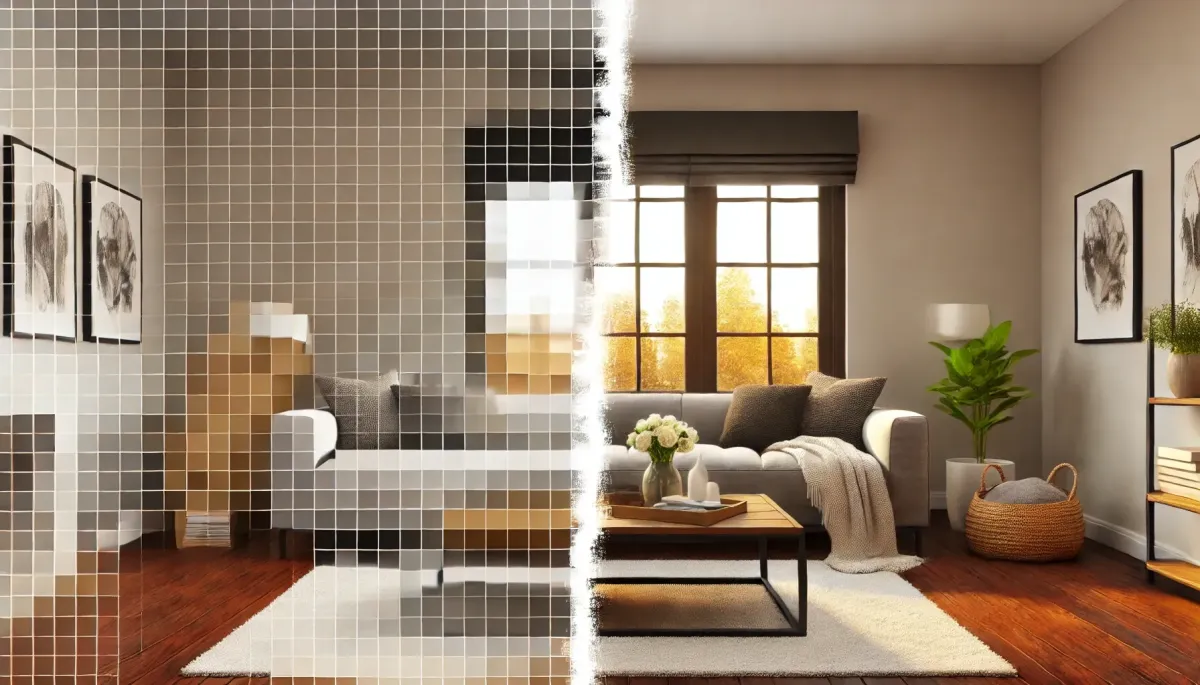 Digital vs real staging