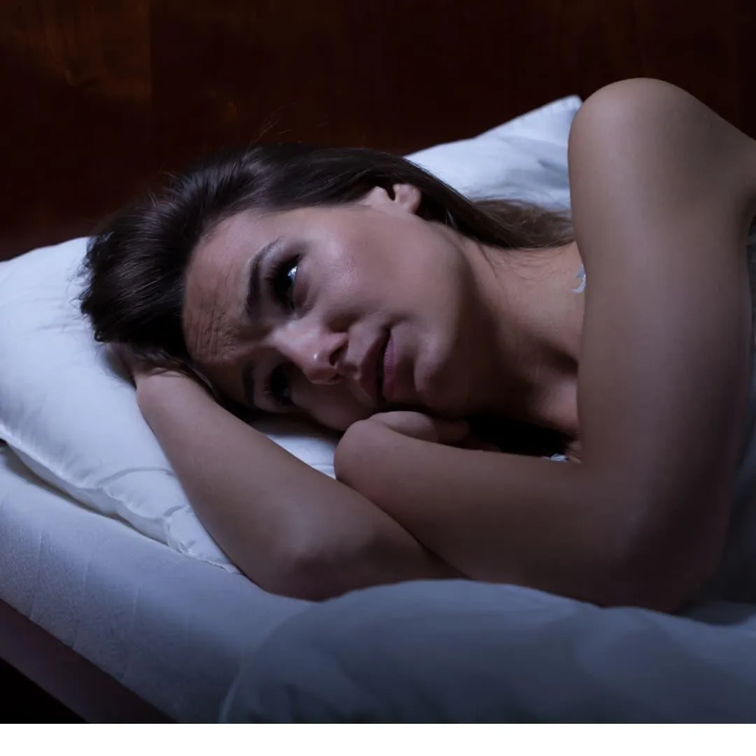 Woman having trouble sleeping