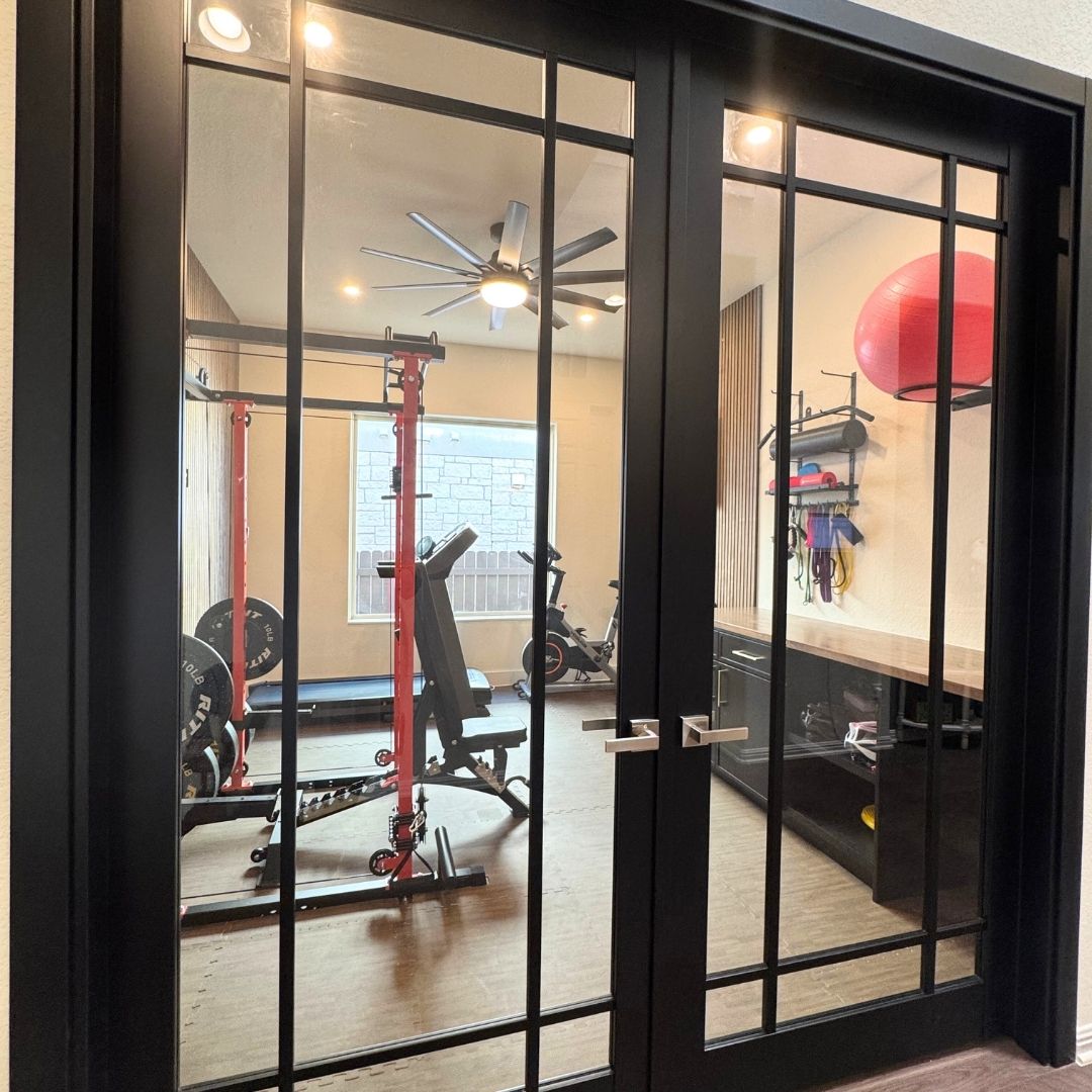 Austin custom home gym after remodel