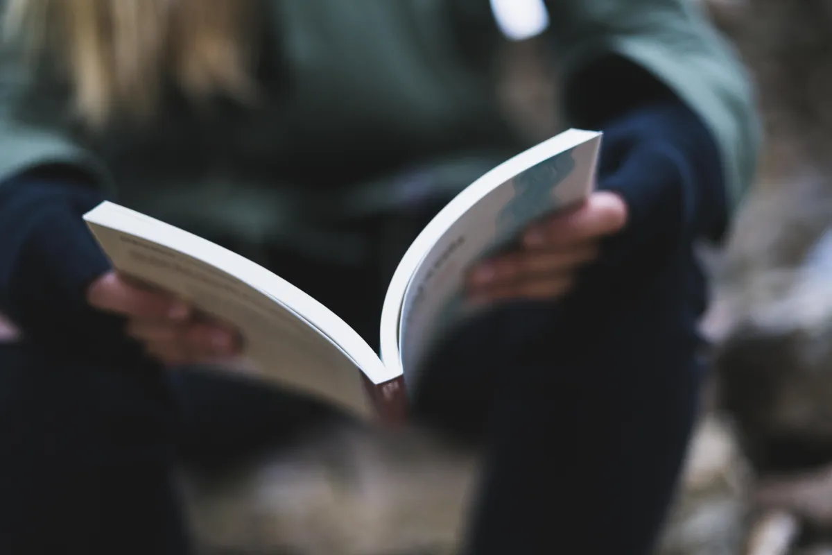 Man reading a book