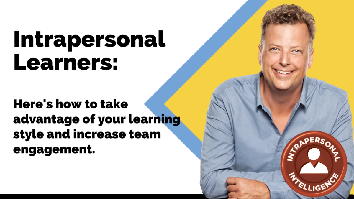 Motivational Speaker in blue shirt smiling