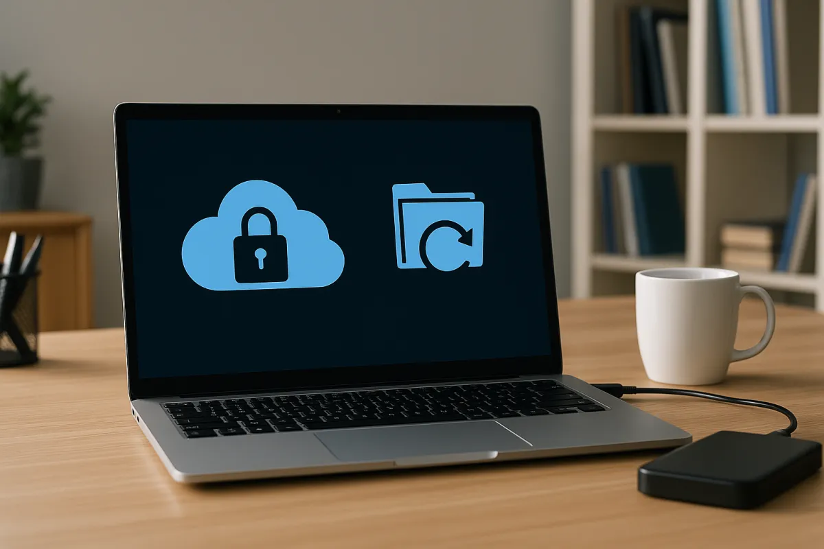 laptop with secure cloud vault