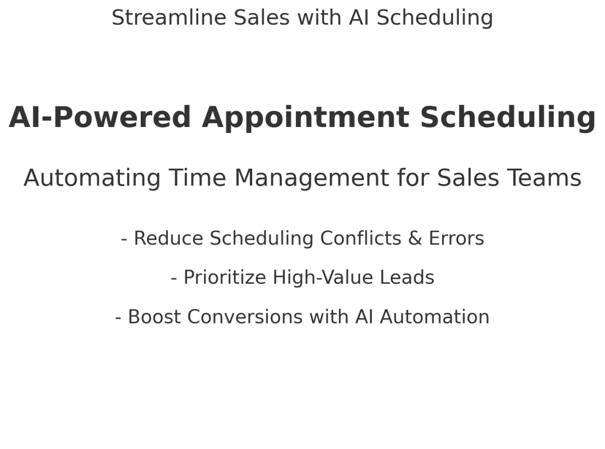 Appointment Scheduling Bot: Automating Time Management for Sales Teams