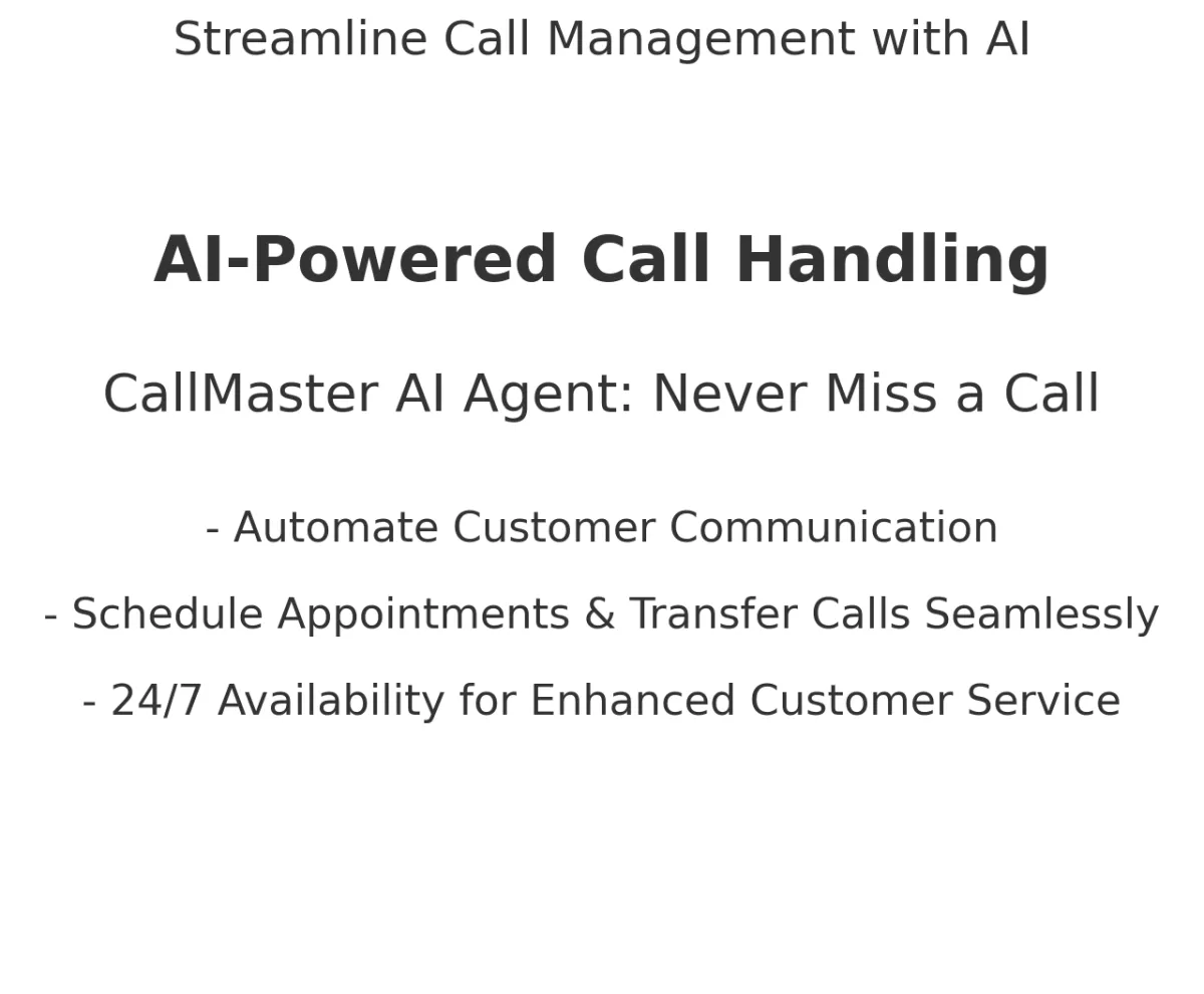 CallMaster AI Agent: Never Miss a Call