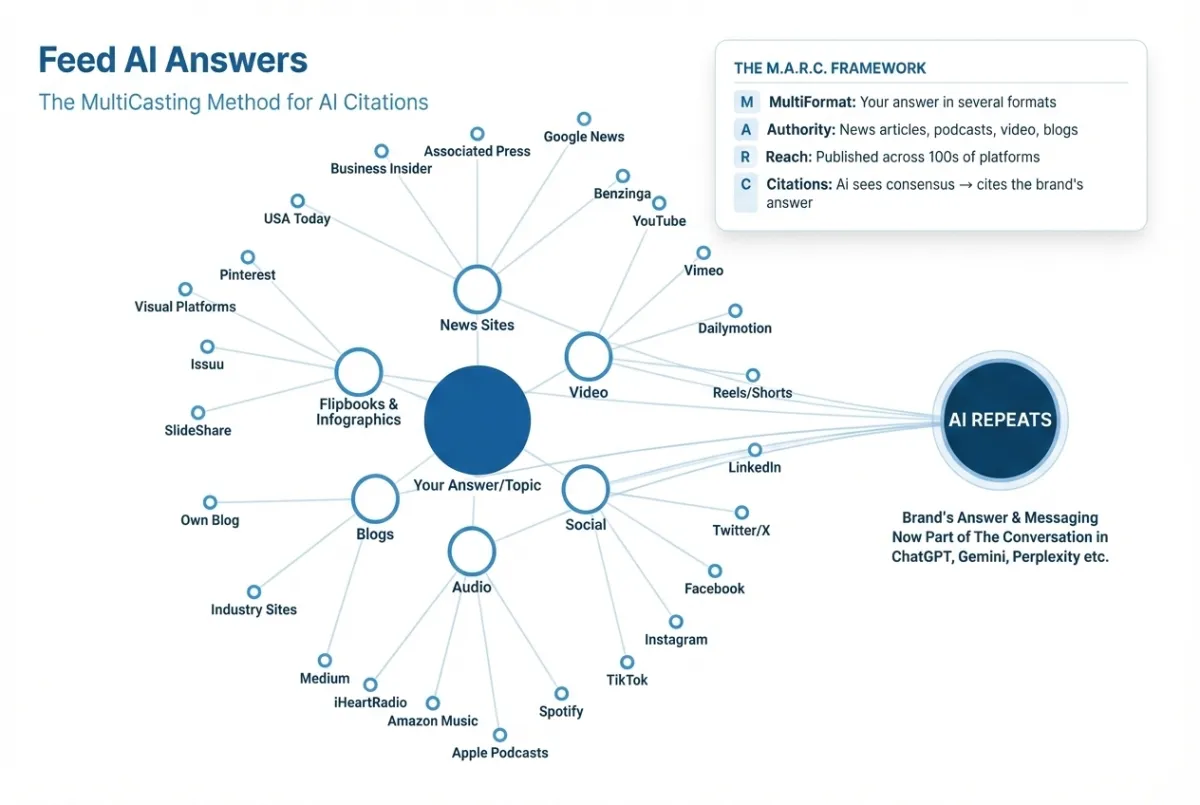 Circle graph of media content outlets