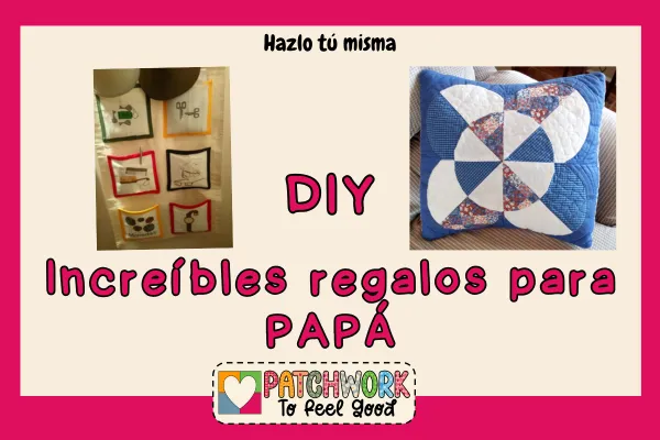 Foto de un organizador de artículos y un cojín como regalos para papá