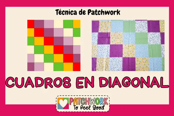 Patchwork de Cuadros con los colores en diagonal