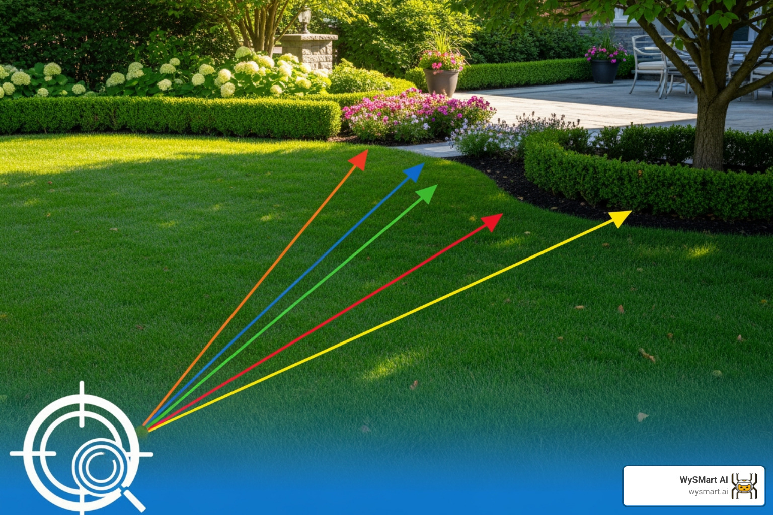 Professional landscaper reviewing digital marketing dashboard - Targeted landscaping leads