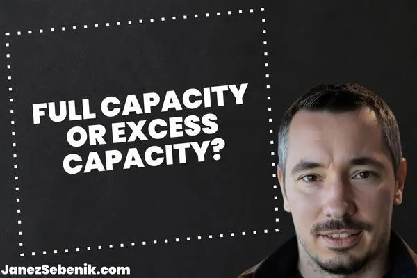 What is the difference between full capacity and excess capacity?