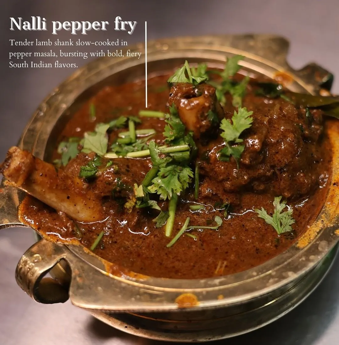 Signature Nalli Pepper Fry – spicy mutton dish