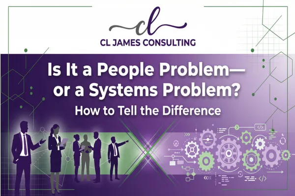CL James Consulting - Is it a people problem or a systems problem? Business consulting guide for identifying operational issues