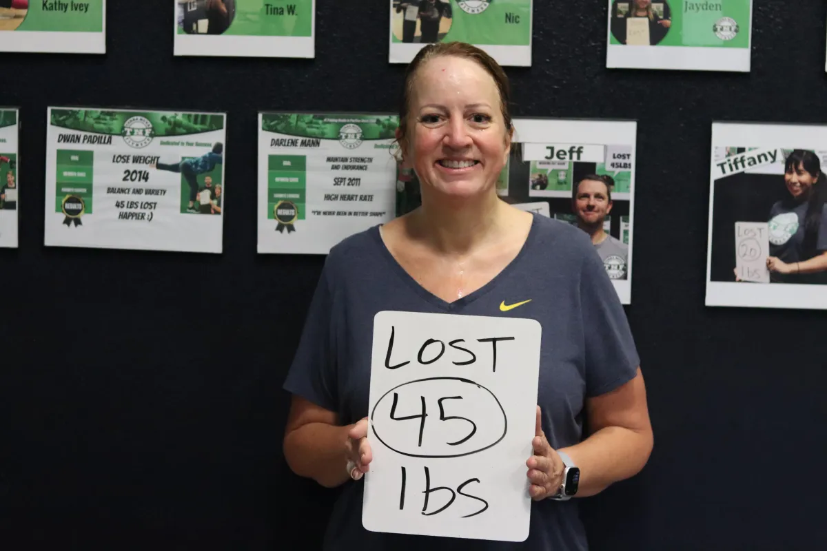 Hope lost 45 lbs