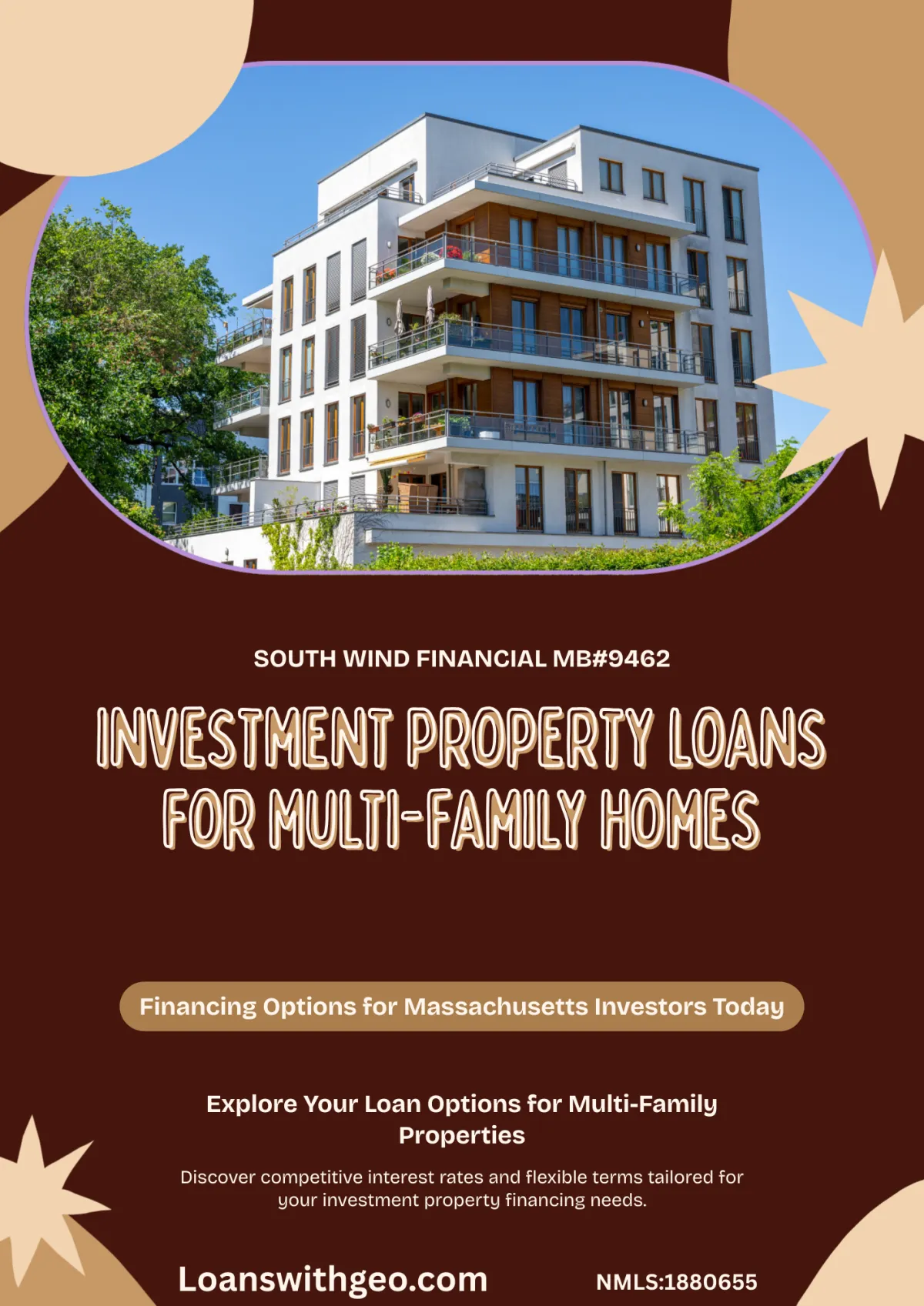 Homeowner reviewing multi-family investment property mortgage documents with a Massachusetts mortgage broker from South Wind Financial, securing financing for rental income and long-term investment