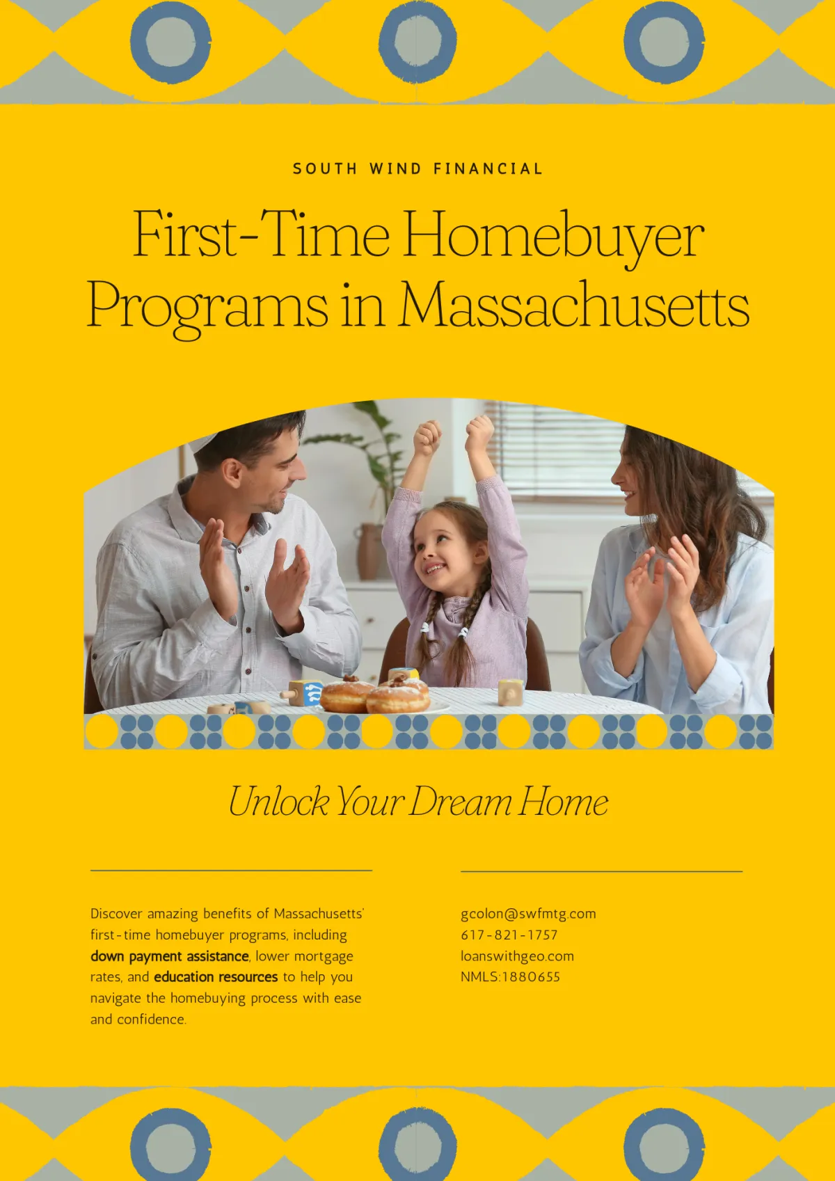 Massachusetts first-time homebuyer reviewing renovation and mortgage options with South Wind Financial broker